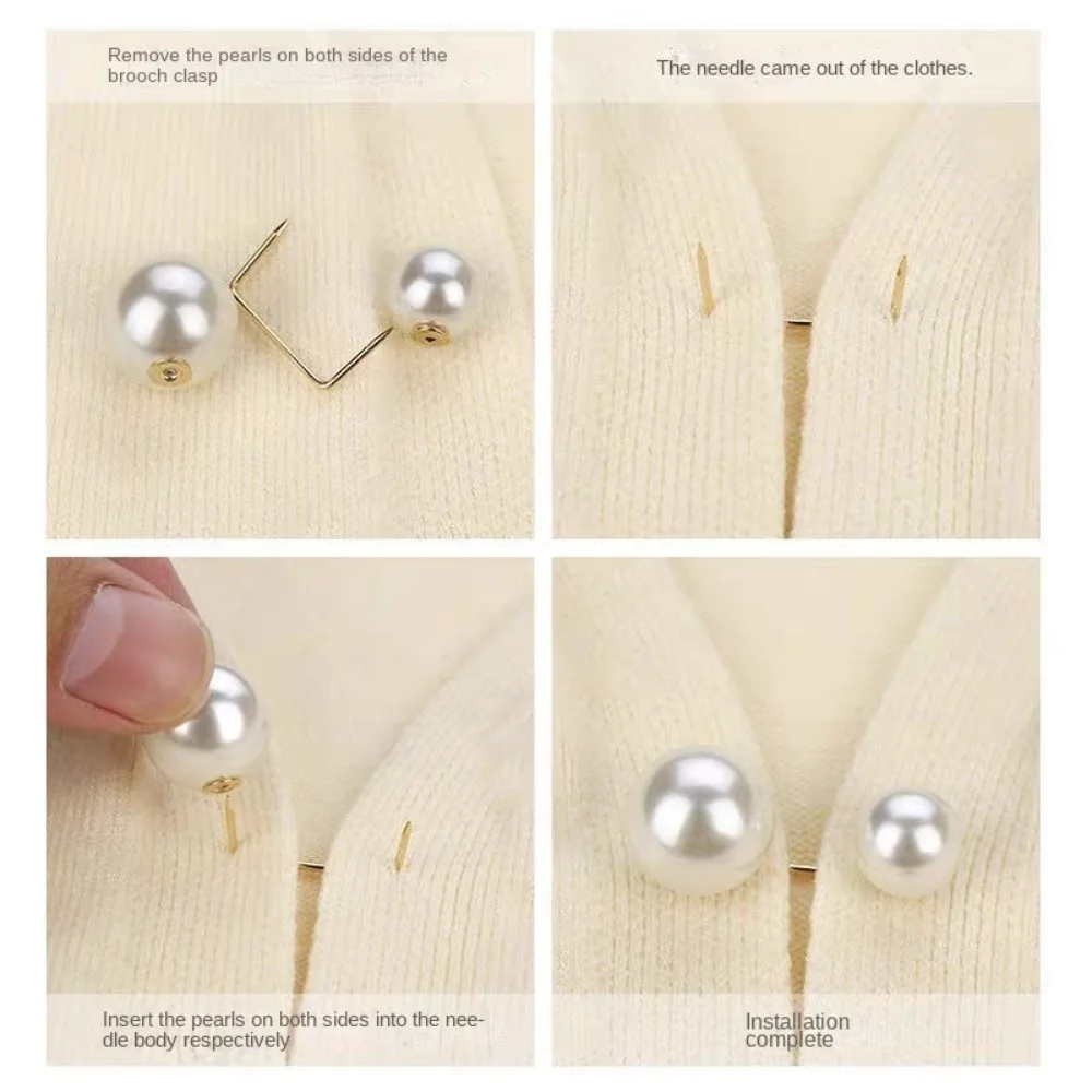 Pearl Brooch Detachable Waist Clip Accessories for Women