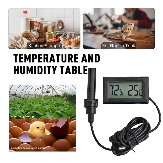 Mini Lcd Termo-Hidrométer Beltéri Digitális Hőmérséklet Termosztát Érzékelő Páratartalom Mérő Termometer Termométer - Image 5