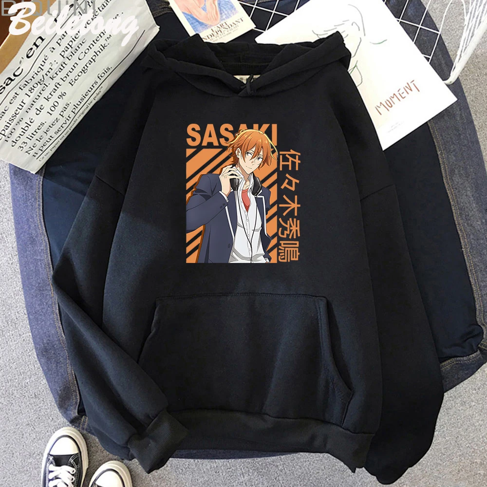 

Japan Anime Sasaki and Miyano Hoodie Long Sleeve Streetwear Yoshikazu Shuumei Manga Print Couple Girl Sweatshirt Women Aesthetic