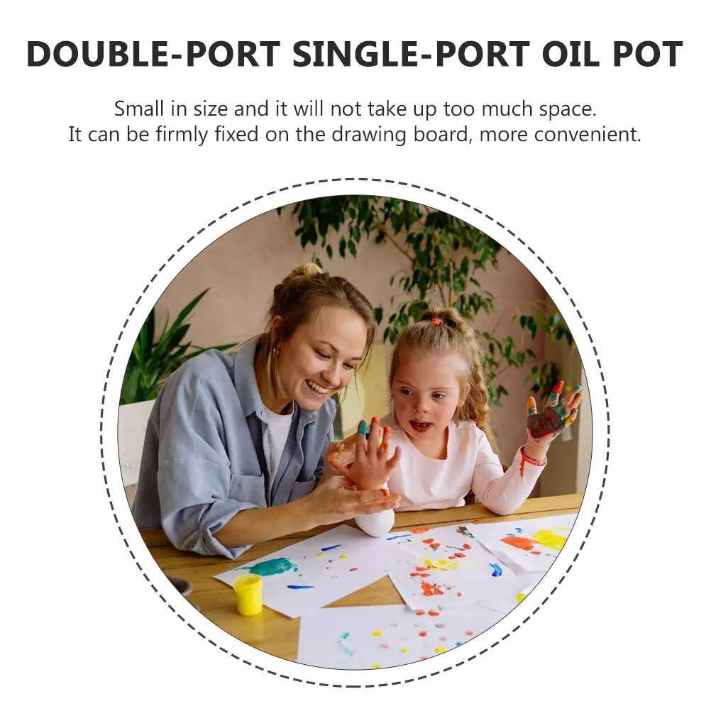 4Pcs 브러쉬 세척 냄비 오일 수채화 그림을 위한 프리미엄 재사용 가능한 플라스틱 아티스트 도구 색상 혼합을 위한 야외용 용기