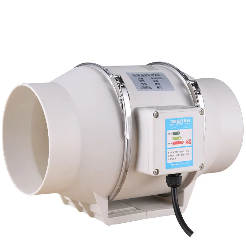 

4/5/6 inch Exhaust Fan Home Silent Inline Pipe Duct Fan Bathroom 220V Extractor Ventilation Kitchen Toilet Wall Air Cleaning