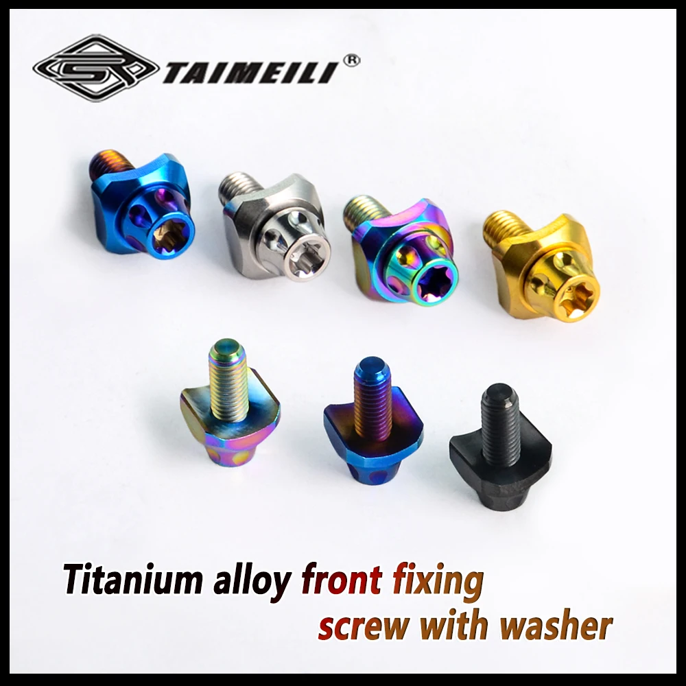 High-Performance Titanium Alloy Curved Washer with Screws for Bicycle Front Variable Speed Fixing