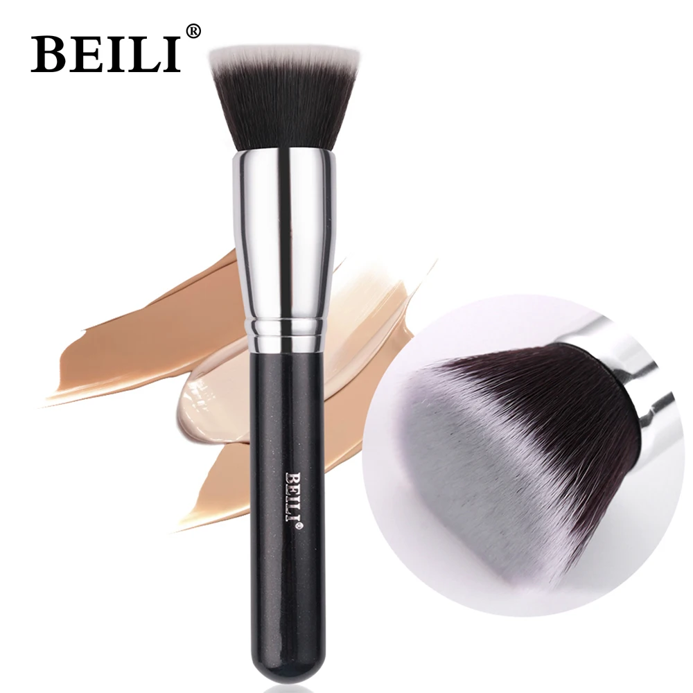 BEILI pennelli trucco viso professionale 1 pz per fondotinta contorno  liquido miscela correttore lucidatura pennello trucco per le donne -  AliExpress