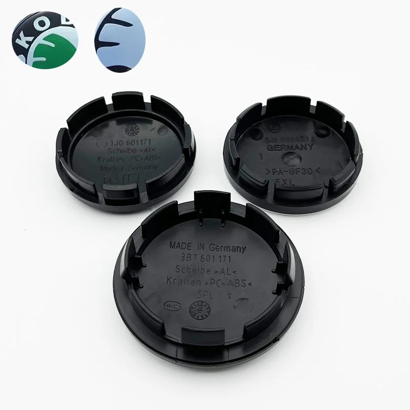 20 Pz/Lotto 56Mm 65Mm Balck Green Car Wheel Hub Center Caps Cover Per Skoda Octavia Fabia Superb Rapid Yeti 1 J0601171 3B7601171