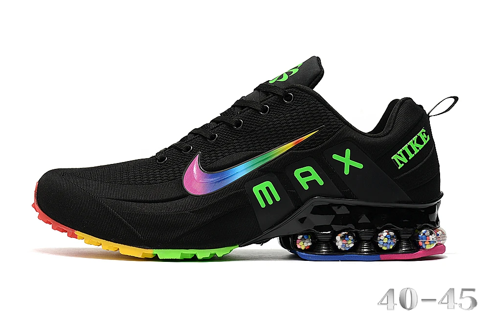 Zapatillas Nike SHOX RUN para hombre, deportivas de alta frecuencia tejidas con gran Zoom, palomitas de maíz, color negro, siete colores, 2021|Zapatillas de correr| - AliExpress