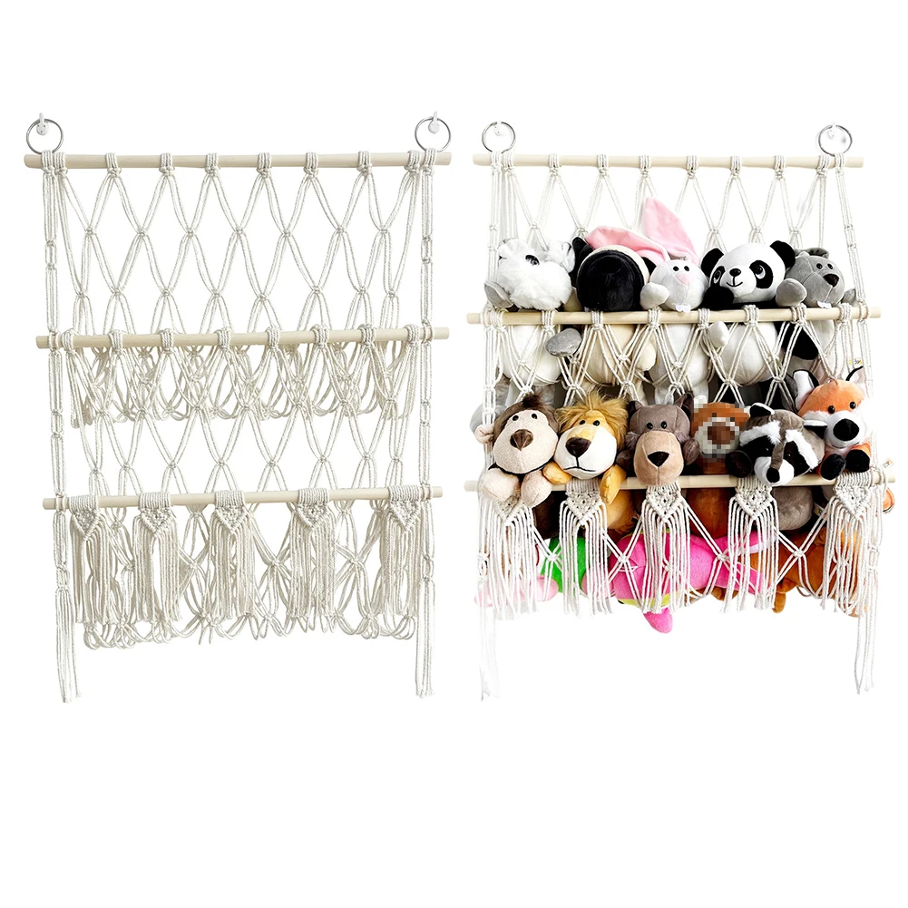 Organizador Vertical De Peluches De Madera - Guarda Y Ordena Los Juguetes Grandes De Tus Niños