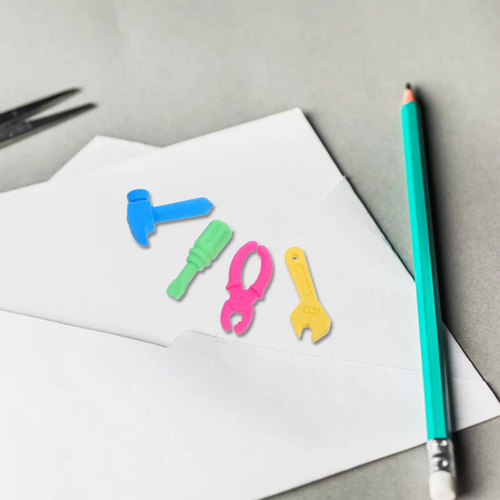 20개입 지우개 드라이버 렌치 모양 연필 지우개 교실용 대량 드로잉 학용품 재미있는 상품 지우개