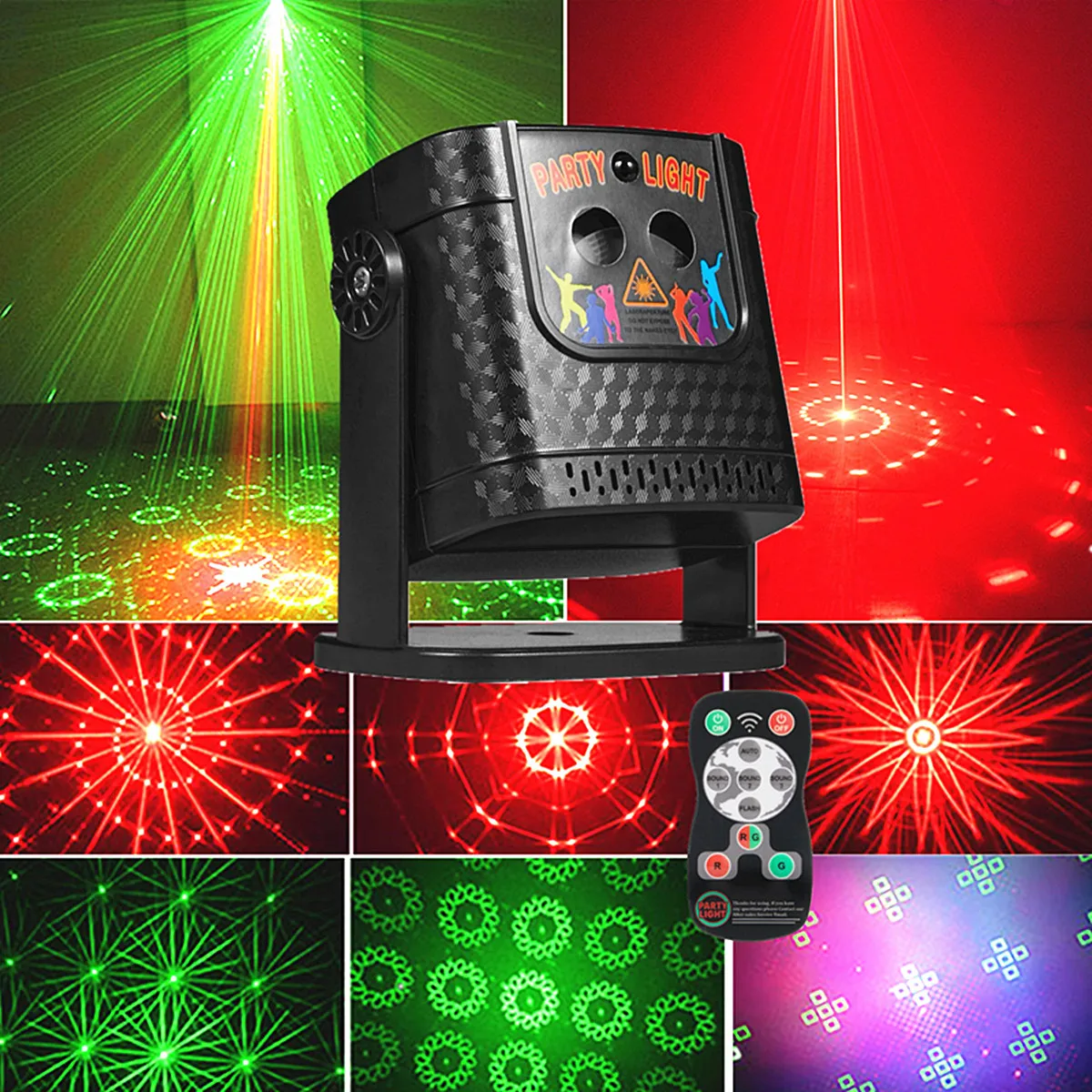 Compact Party Effect Lights with 60 Patterns