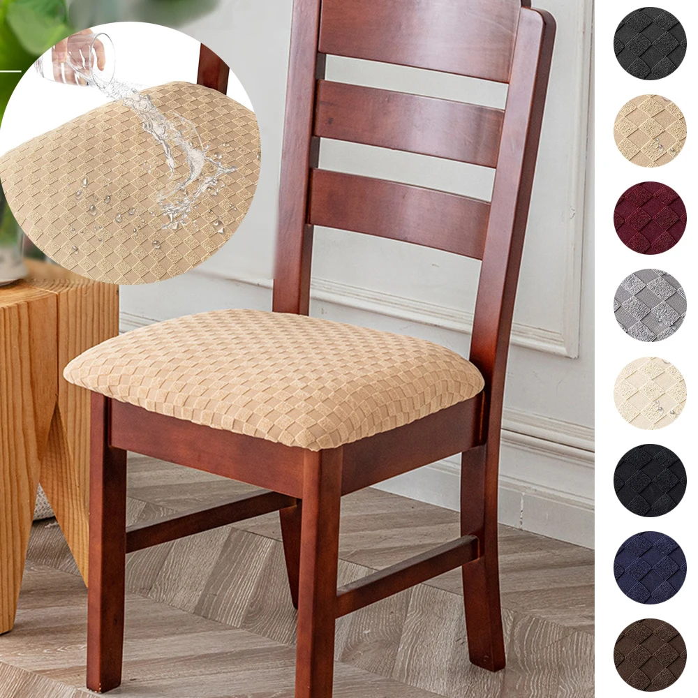 

100% Waterproof Chair Seat Covers Stretch Jacquard Seat Protector Seat Case Removable Chair Covers For Home Hotel Living Room