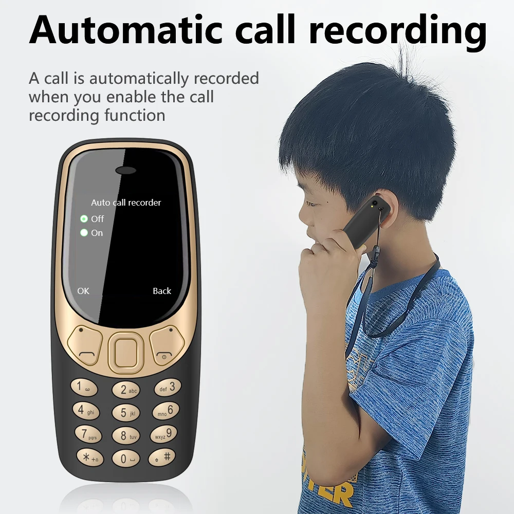 SERVO Q3308 PRO 3 SIM Standby Mini Mobile Phone Magic Voice Bluetooth Dialer Speed Dial FM Radio 2G GSM Super Smaller Cellphones