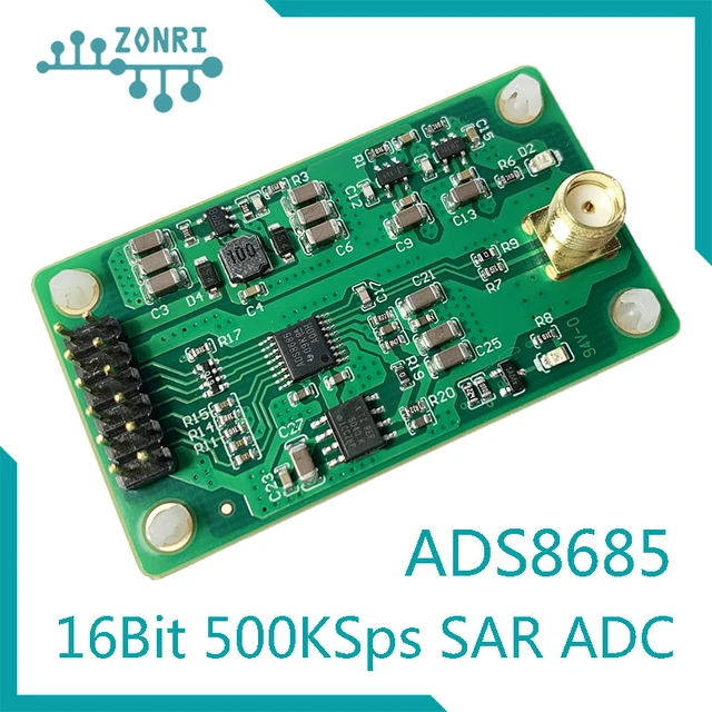 ADS8685 16Bit 500Ksps SAR ADC Module Single Bipolar 2.56-12.288V