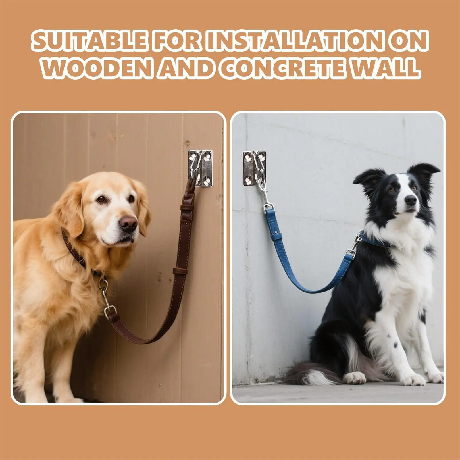 Dog Traction Rope Hanger Heavy Duty Traction Rope Wall Holder for Outdoor Secure Parking Pet Supplies for Medium Playing