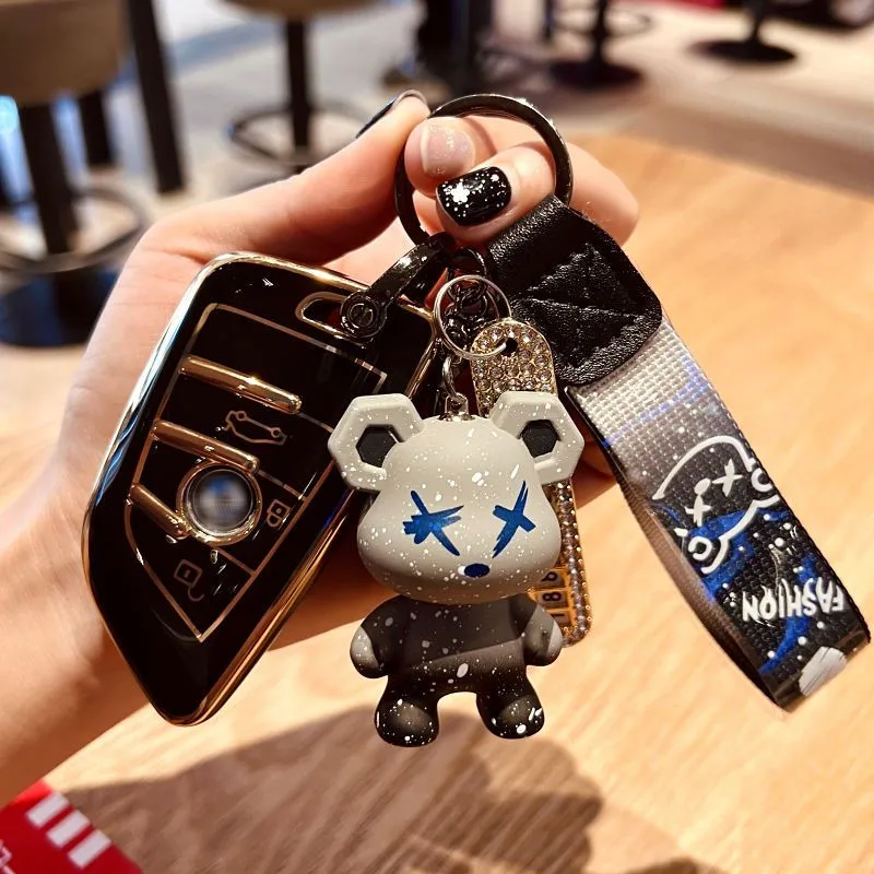 LV Inspired Style Monogram Bear Keychain Protective Designer