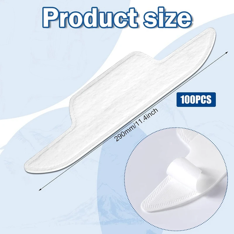 100 Pcs Hat Sweat Liner Golf Absorbent Sweat Pad Odor Soft Hat Sweat Protector Disposable Hard Hat Sweatband 6