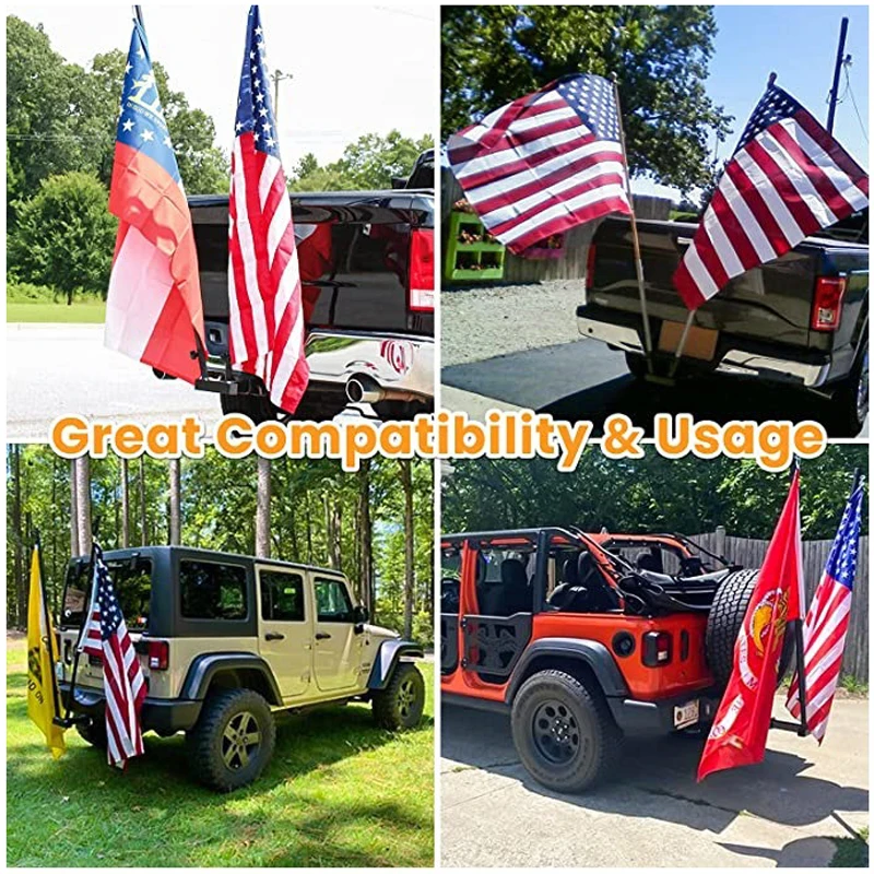 Support de poteau de drapeau universel pour récepteur Standard, adapté aux  supports d'attelage de camion SUV RV - AliExpress