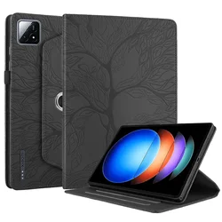 360° Rotating Tree Embossed Tablet Cover - 11 inch for Redmi Pad 10.61 (Black)