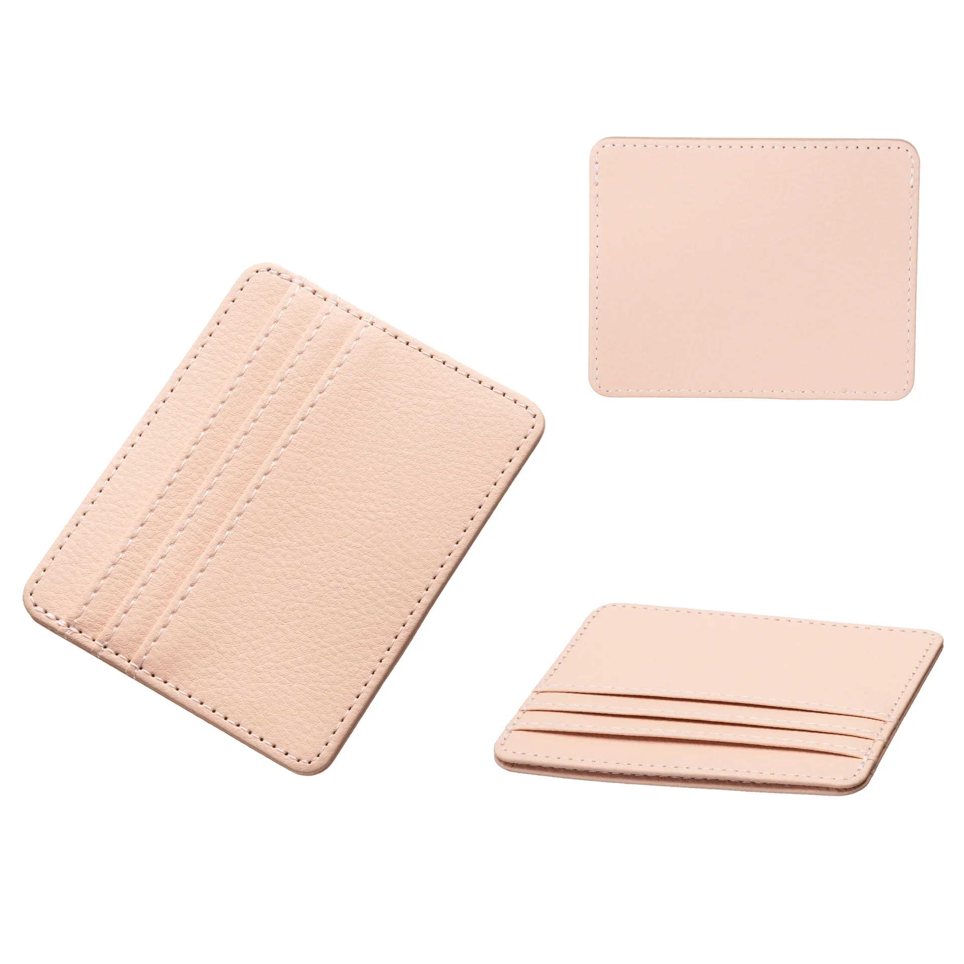 Baellerry Classic Small Card Holder, Simple Stitching Design, Compact and Portable Mini Card Holder