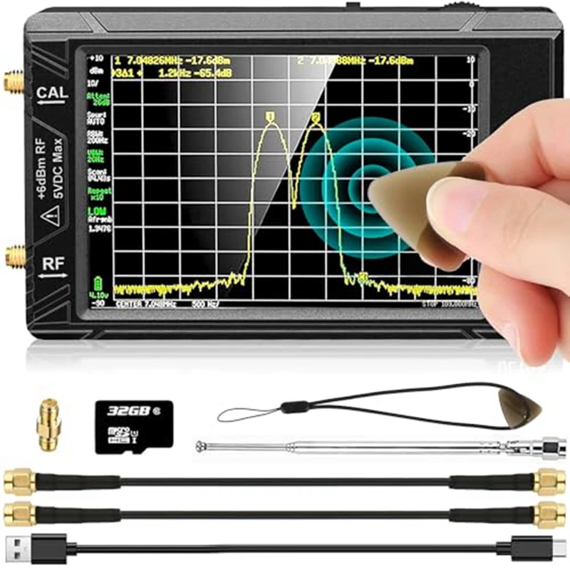 

For Tinysa Spectrum Analyzer 100Khz-5.3Ghz,V0.4.5.1, With 4.0-Inch Touch Screen, 32GB SD Card And 3000Mah