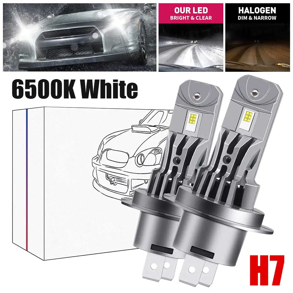 

H7 LED Car Headlight Canbus 55W DRL 12V 6000K Lamp Bulb White Replace OSRAM
