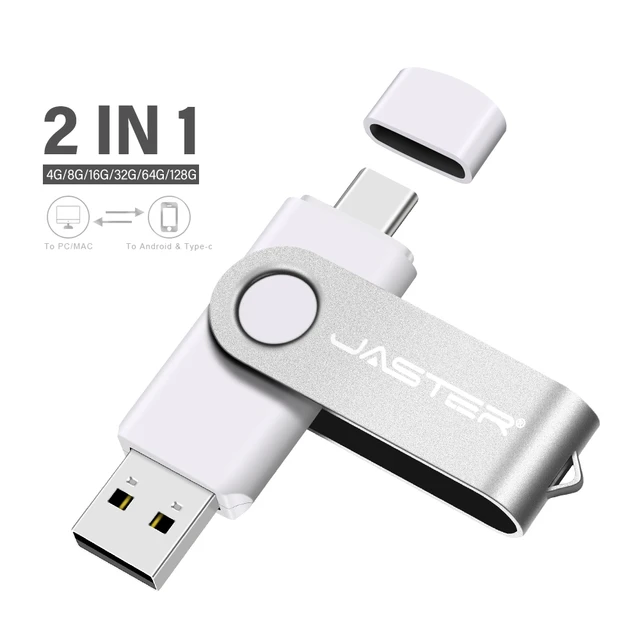 Unidad Flash USB OTG para teléfono móvil, Pendrive de alta velocidad de  64GB, 32GB, llavero blanco, logotipo personalizado gratis, TYPE-C -  AliExpress