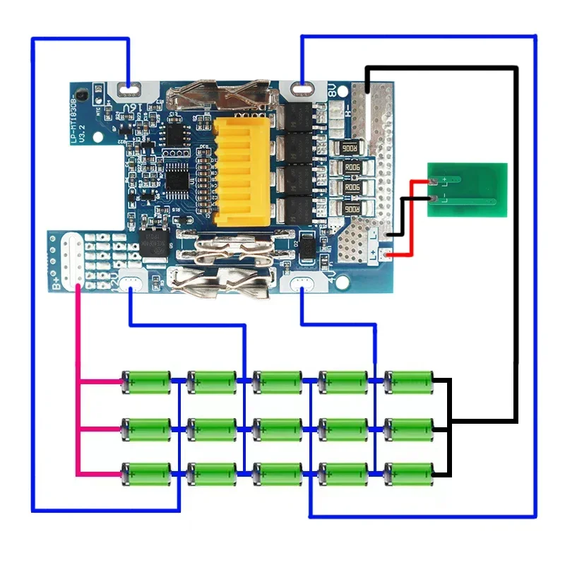 BL1890 Li-ion Battery Case PCB Charging Protection Circuit Board Shell Box BL1860-15 For Makita 18V 9.0Ah Sticker Label Housing battery case