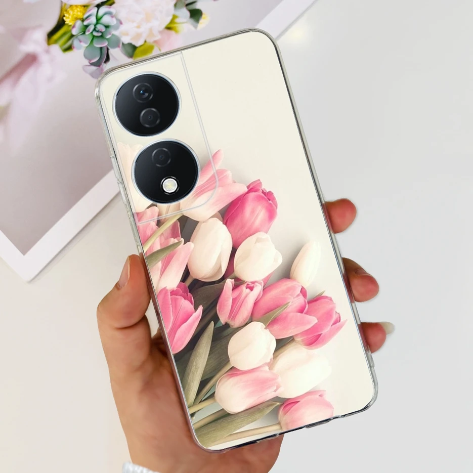 Cute Cat & Butterfly Painted Soft Silicone Phone Case -