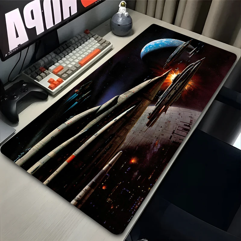 

Star Wars Spacecraft Mouse Pad Large Gaming Computer Keyboard Desk Mat XXL HD Printed Mouse Mat 900x400 Non Slip Rubber Material