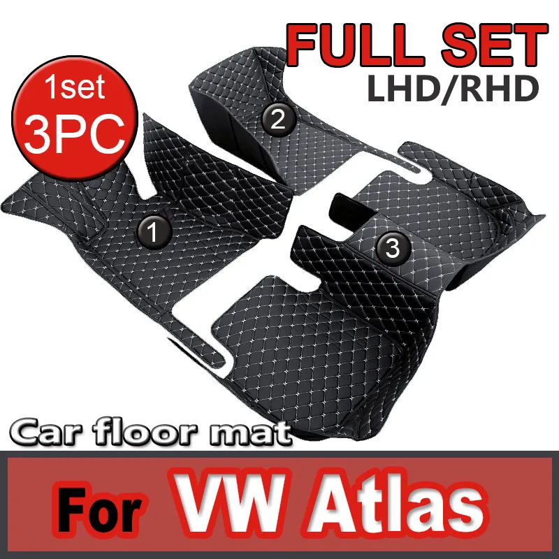 Car Mats For Volkswagen VW Atlas Teramont CA1 20172022 Auto Interior Parts Floor Rug Carpet