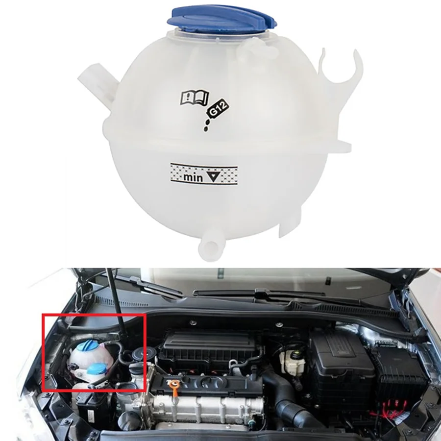 Coolant Reservoir Expansion Tank+cap For Vw Jetta Mk5 Golf Gti Mk6