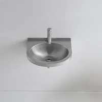 304 Stainless Steel Wash Basin  Stain-Resistant Wall-Mounted Sink  Large Opening Balcony Sink Rust-Free Bathroom Wash Basin 2