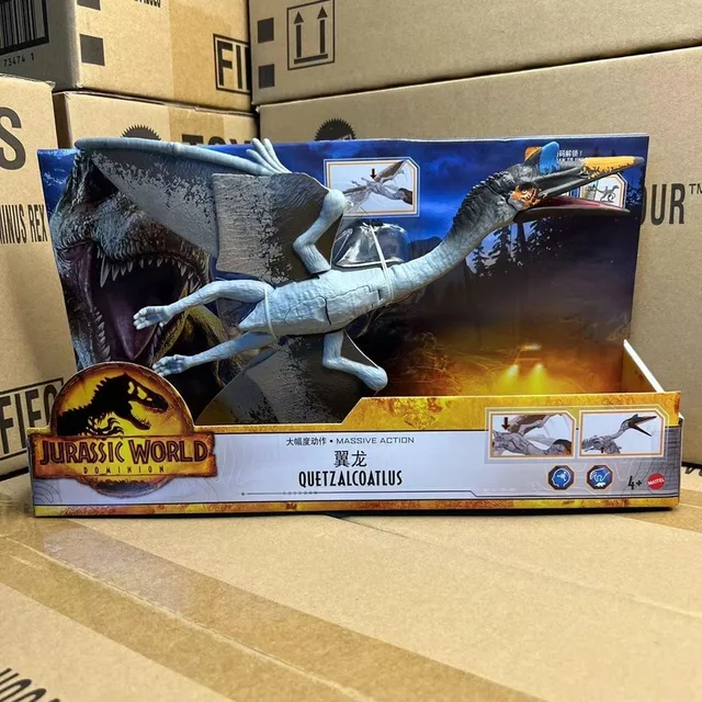 NEW Jurassic World Toys Massive Action Yangchuanosaurus Quetzalcoatlus Dinosaur Numbers Pack Attack Movement Birthday Gift HDX47 5