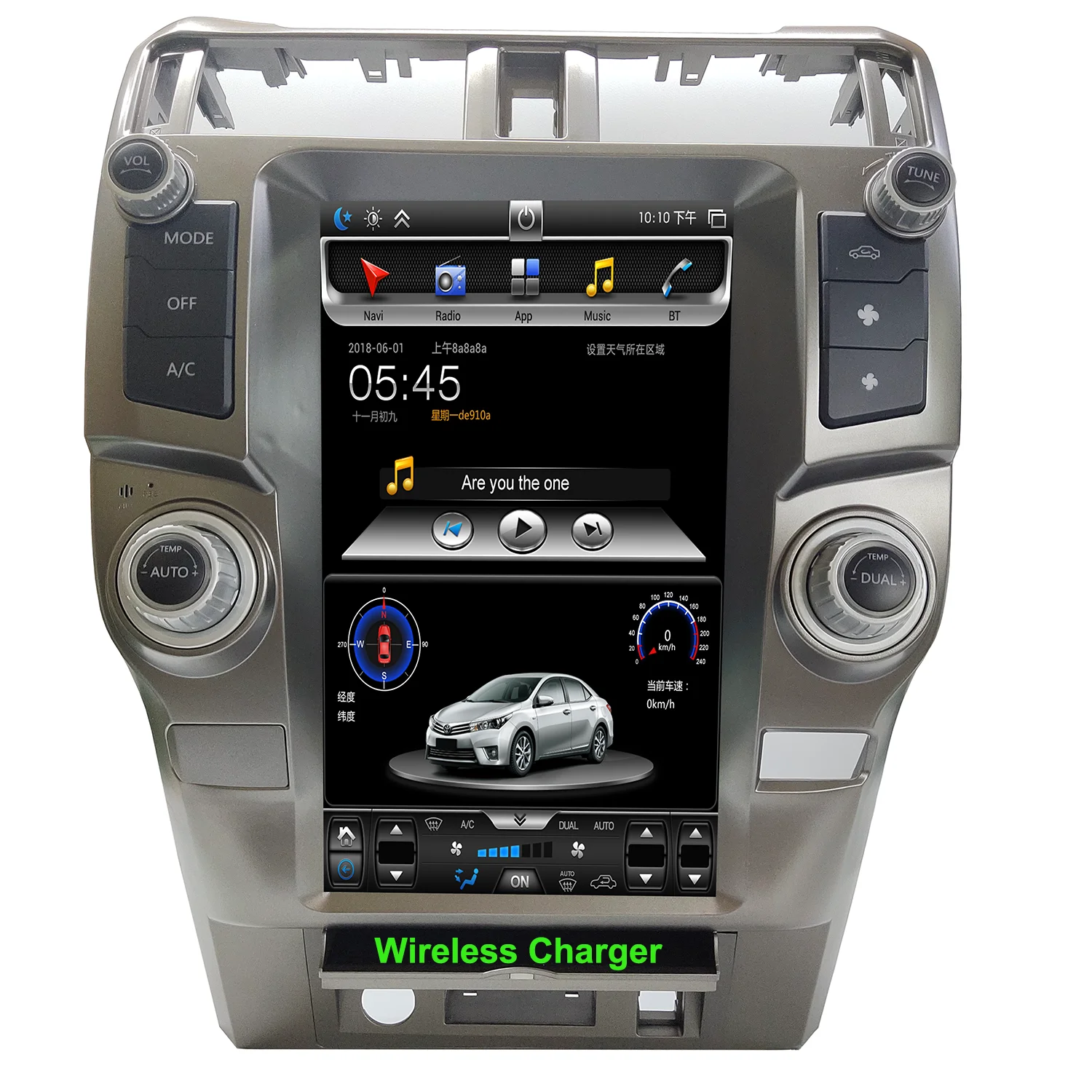 

Auto radio 13.6'' Android 9.0 Tes-la Carplay Dsp Wireless Charger Car Radio Video Car Dvd Player For To-yota 4 Runner 2010-2021