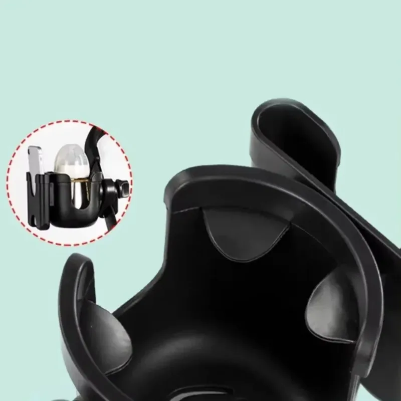 Universal Stroller Accessory: Anti-Slip Cup & Phone Holder