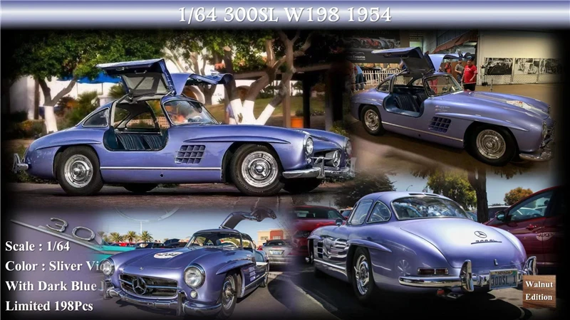 

Модель автомобиля MY64 1:64 300SL W198 1954