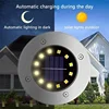 1/4/8Pack Solar Lights Outdoor 8/20LEDs Disk Underground Lamp Spotlight Buried Solar Light for Home Garden Lawn Yard Decoration 2