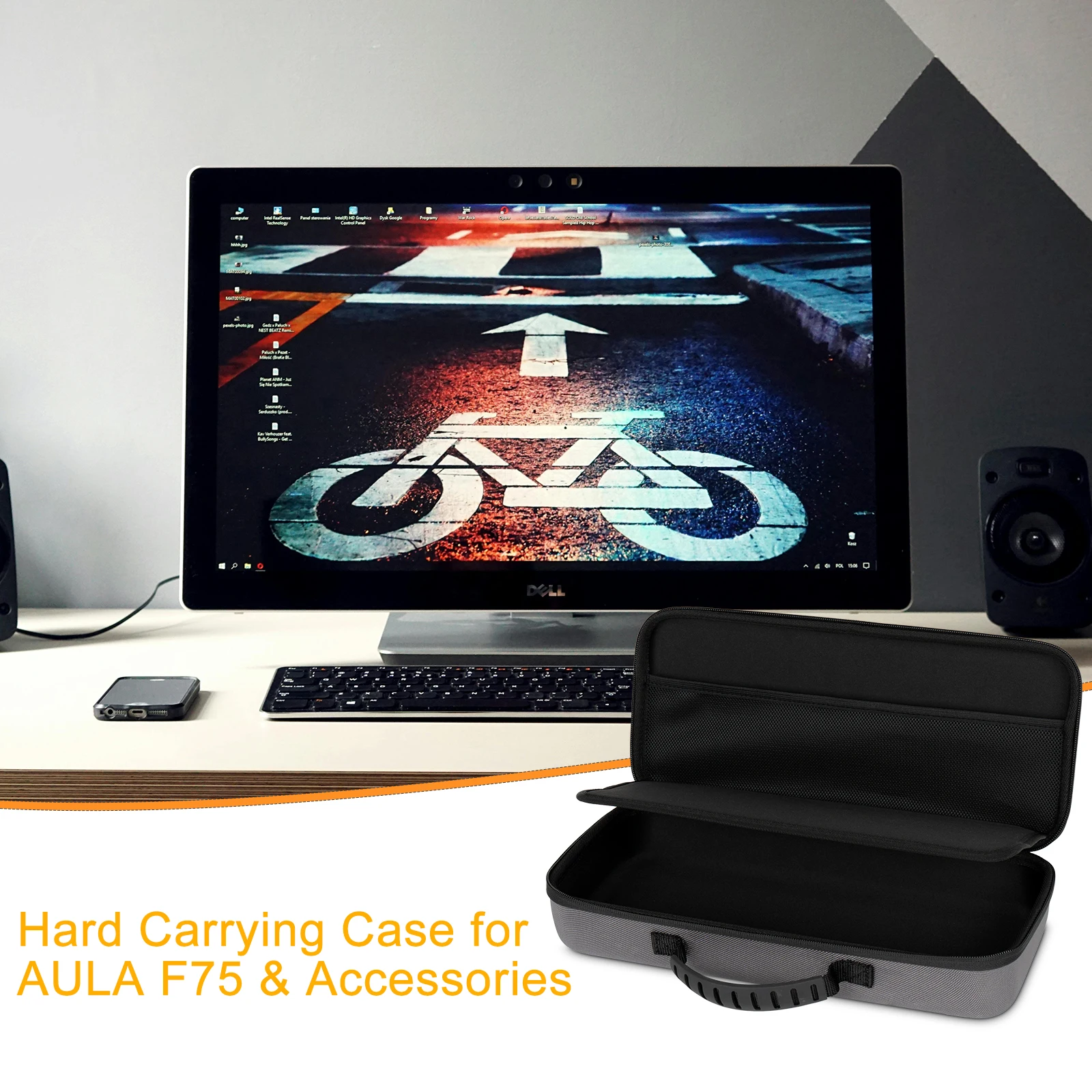 Aula F75 게임용 하드 EVA 케이스, 기계식 키보드 보관 가방, 휴대용 여행 운반 상자, Aula 키보드  액세서리-Freehip.co.kr