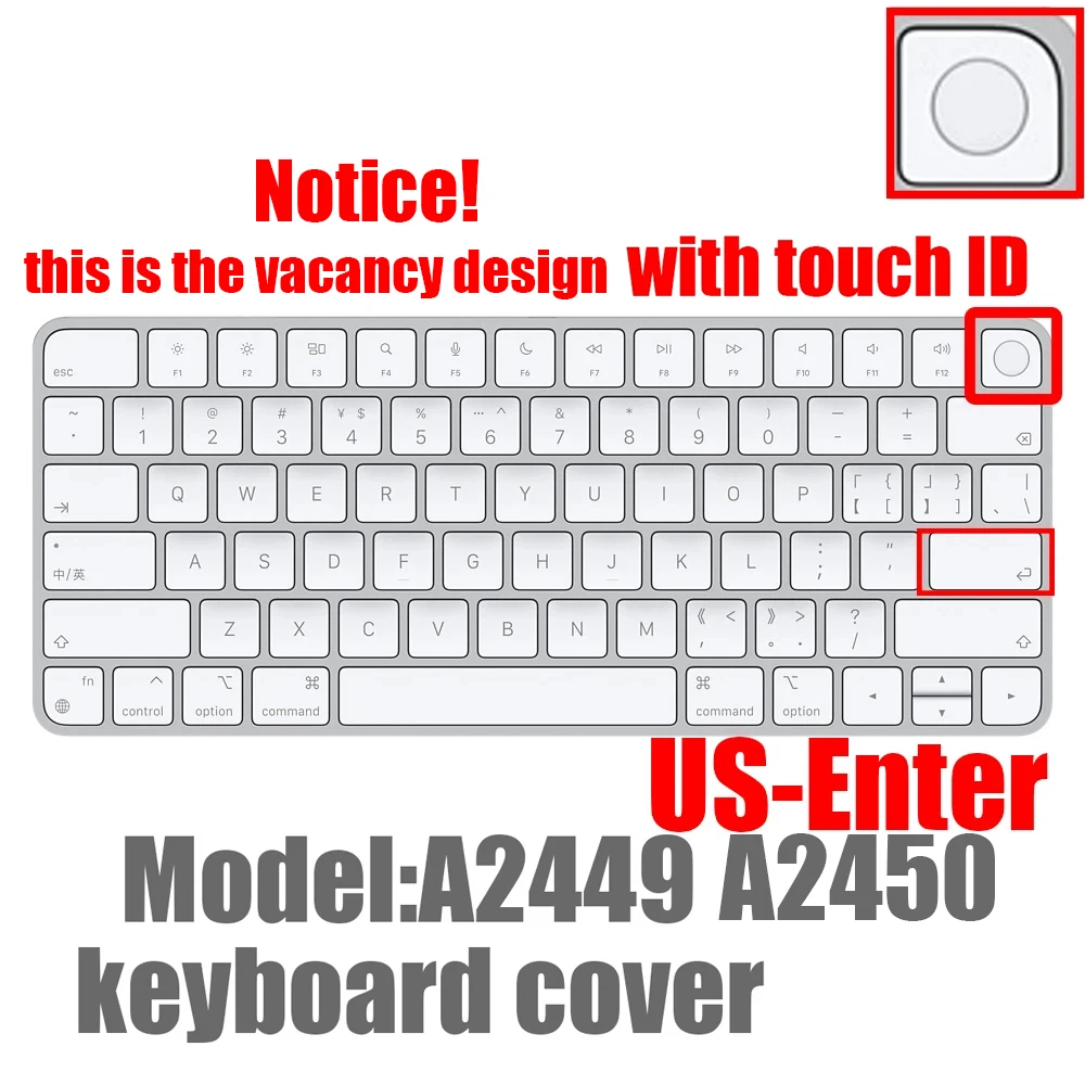 Desktop PC Silicone Keyboard Protector for Apple Wireless Keyboard