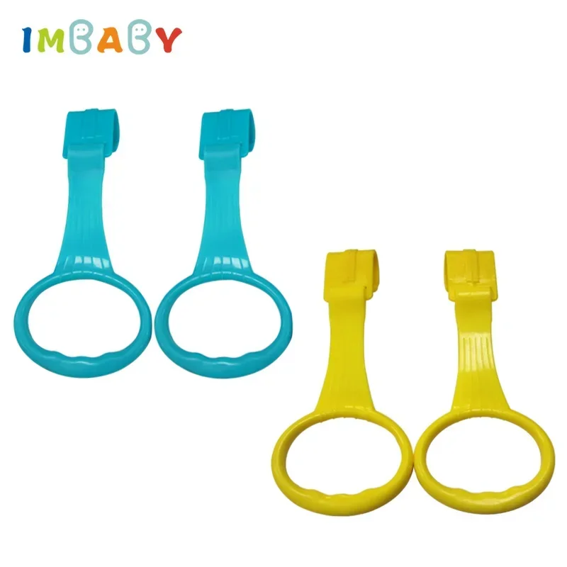 IMBABY 4pcs/lot Baby Pull up Rings thicker Baby Crib Pull Rings Walking Exercises Assistant Hanging Ring Playpen