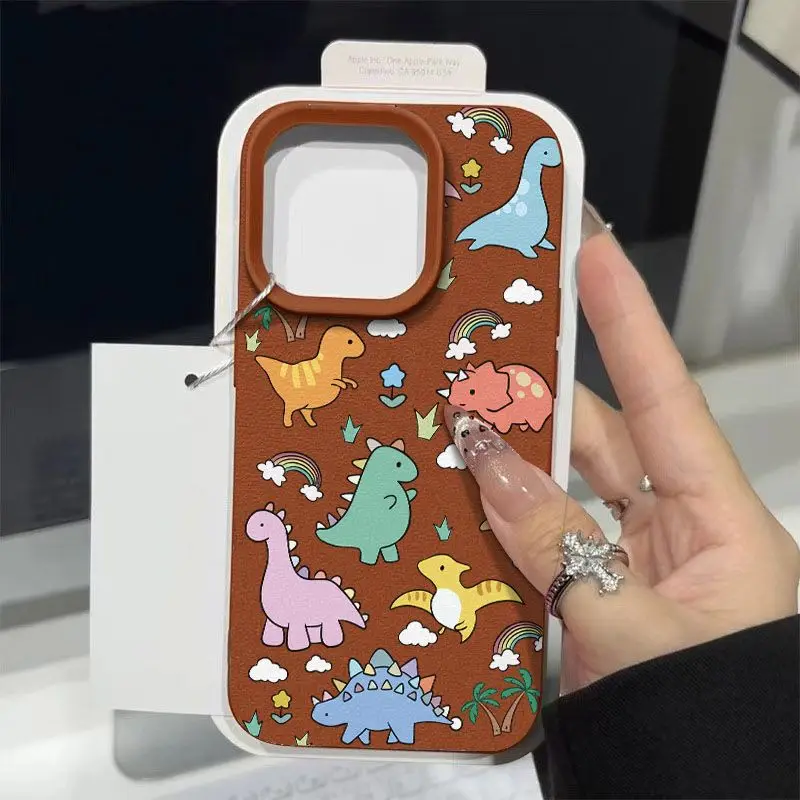 Multicolored Little Dinosaur Phone Case - TPU Protective Cover