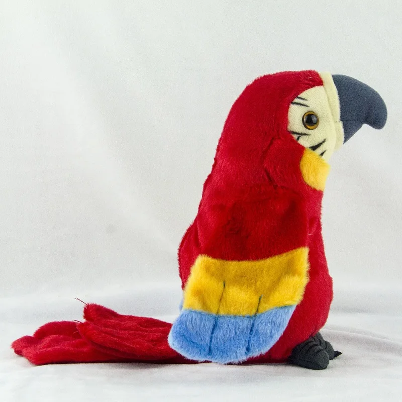 Sprekende papegaai pluche speelgoed interactieve knuffel kind_voghion.com