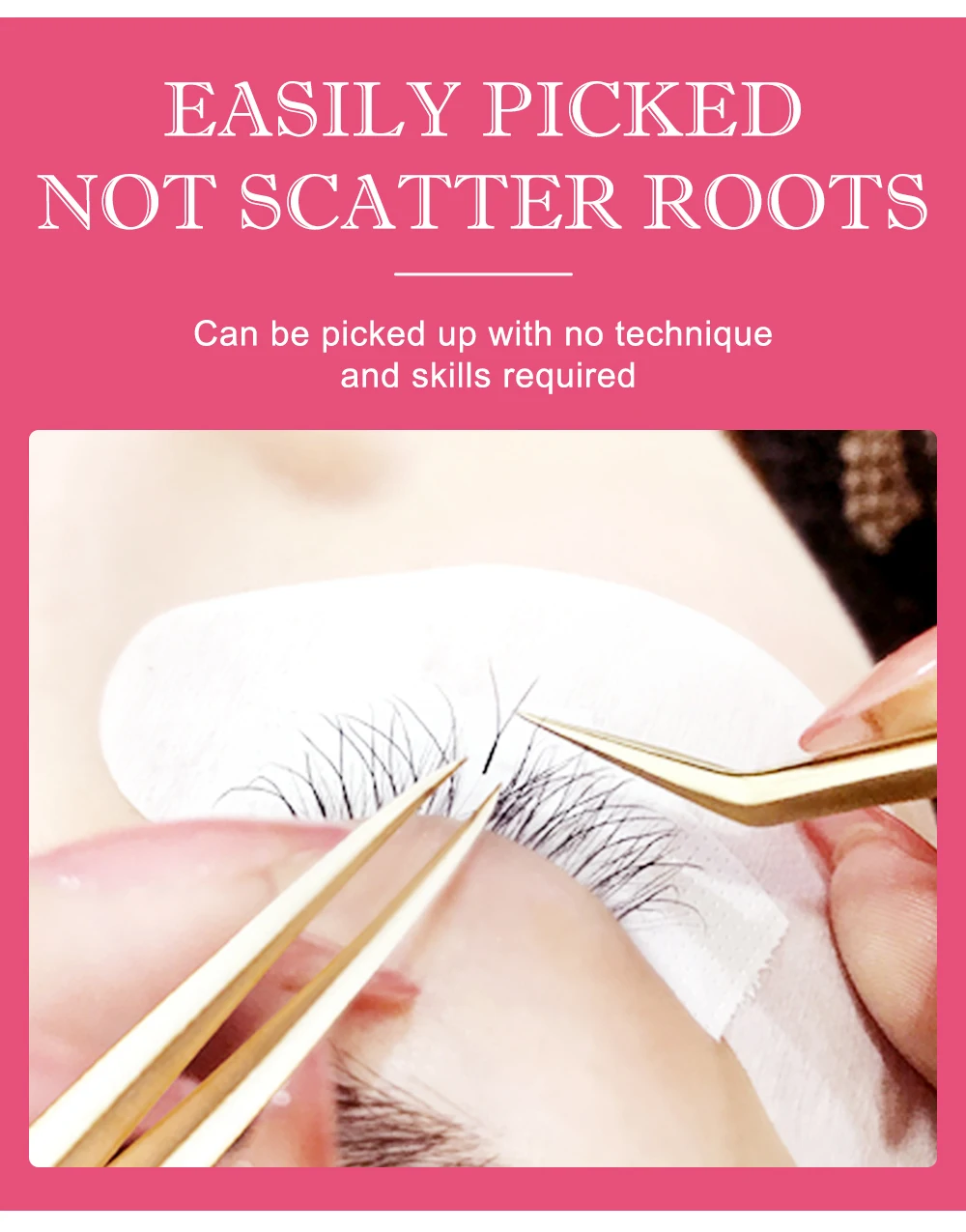 Y-förmige vorgefertigte Wimpernverlängerungen für den Salon, einzelne Wimpern B C D+ Curl 2D YY Lashes, weiche, leichte Y-förmige künstliche Wimpern – Detail 7