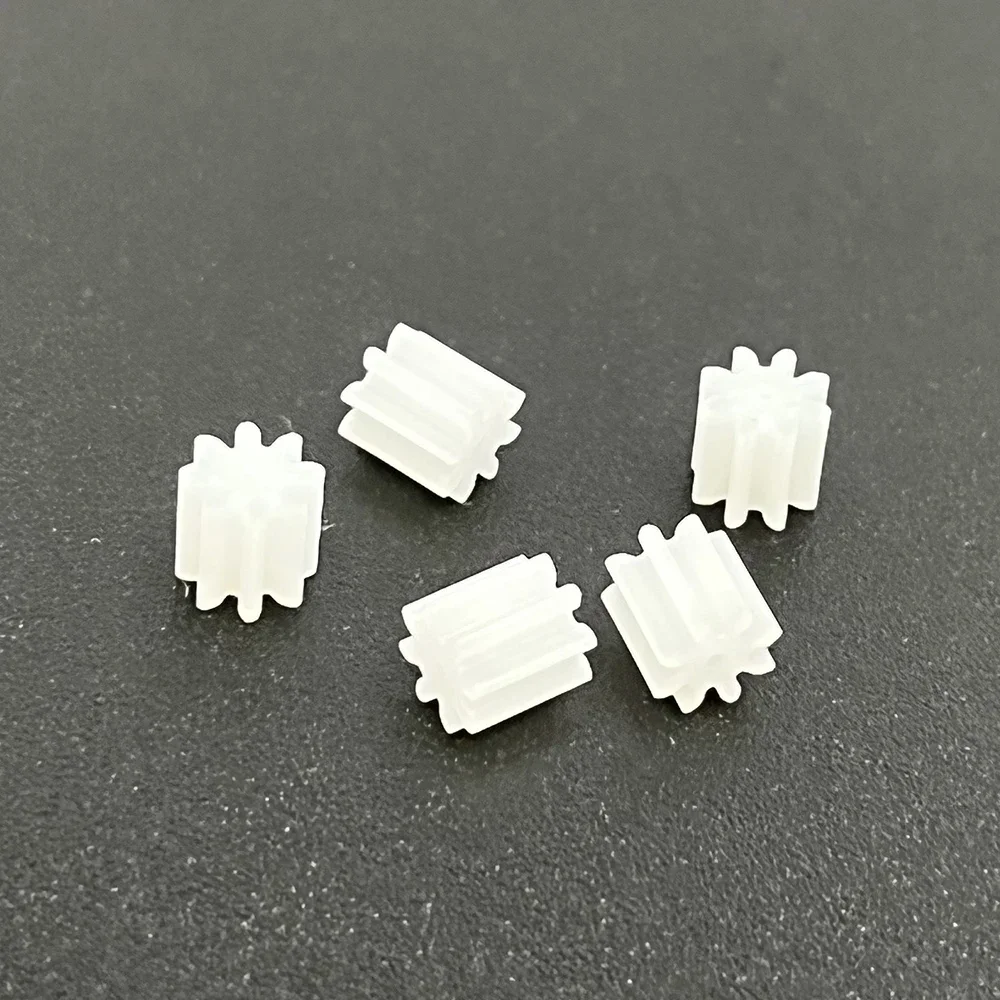 5pcs 0.5M Plastic Gear 8T Teeth Toy RC Model Car Drone Engine Mini Coreless Motor 1mm/0.8mm Shaft Transmission Pinion Gear