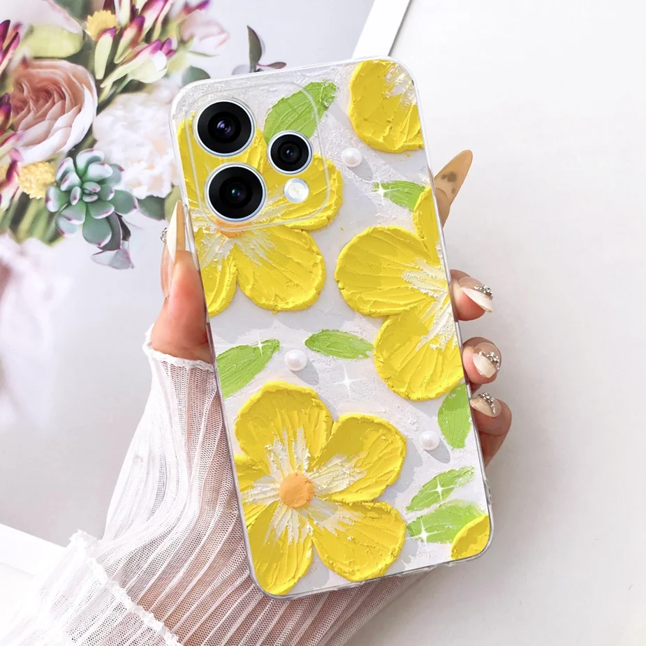 Colorful Flowers Painted Soft Slim Phone Case