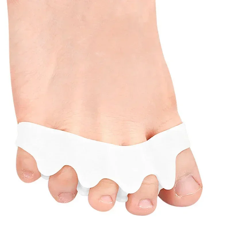 Silicone Finger Toe Protector Toe Separators Stretchers Straightener Bunion Protector Pain Relief Foot Care black white Colors