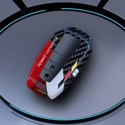 Premium Carbon ABS Car Key Case Protector - Enhanced Auto Accessory Cover (2 BTN carbon red)