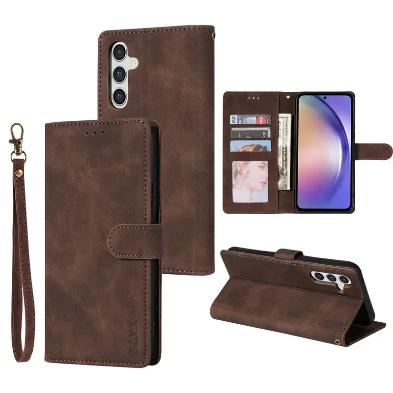 Leather Flip Case with Wallet Card Slot