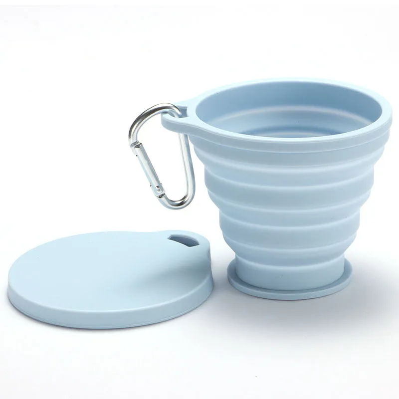 Compact Collapsible Silicone Travel Cup – BPA-Free, Leakproof, Portable Mug with Lid