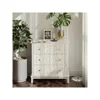 3-Drawer Fully-Assembled Flower Motif Dresser, Nightstand for French Country, Farmhouse，Modern, Rustic Style 2