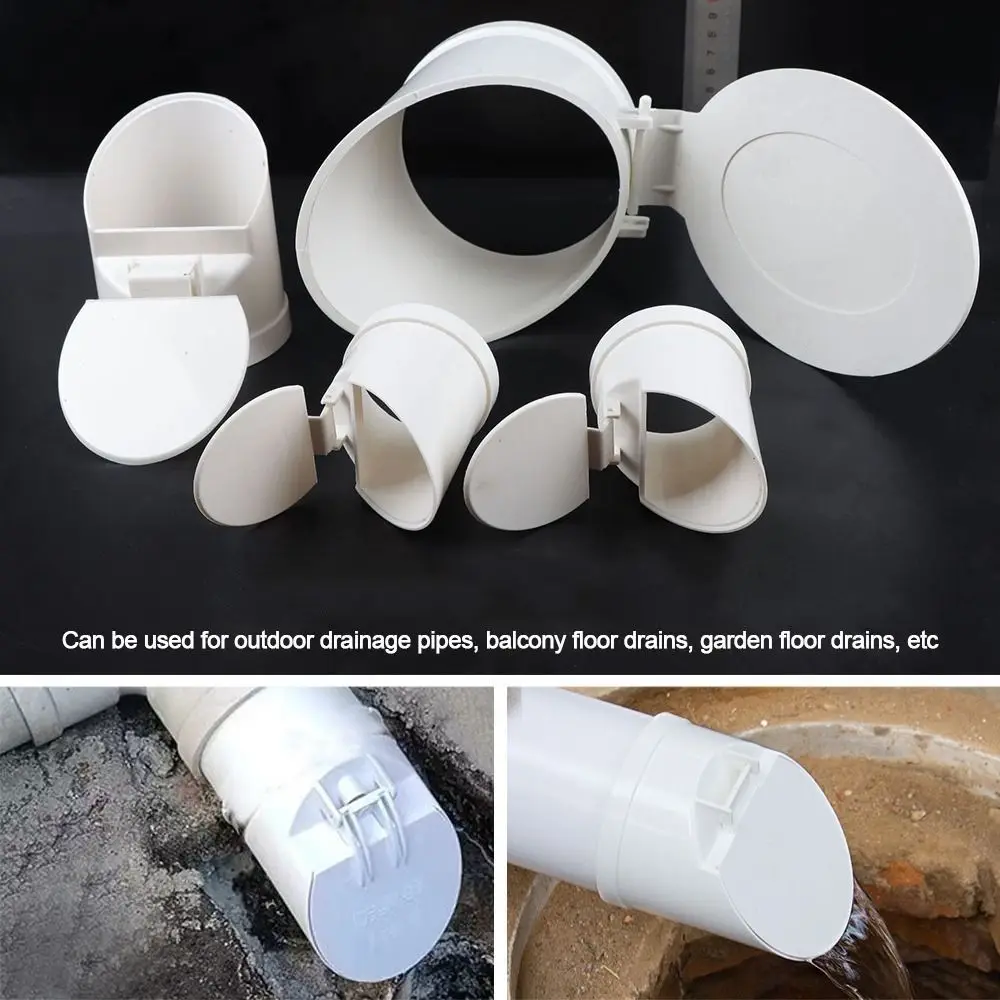 

50/75/110mm Drainage Pipe Floor Drains Insect-proof Roof Cover Rain Pipe Cap Anti Odor Strainer Plug Outdoor Balcony Accessories