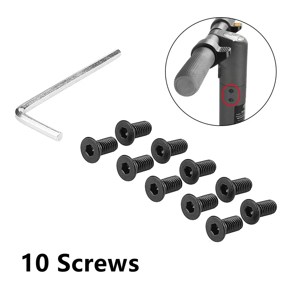 

Electric Scooter Bolts For Ninebot ES1 E ES4 Pole To Base Mounting Screws Kit Stainless Steel Bolts With Wrench Black Parts